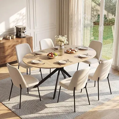 Imagen del producto de Mesa de comedor extensible, mesa de comedor de 110-150 x 76 cm para 4-6 personas