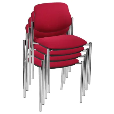 Produktbild von Nowy Styl 4 Besucherstühle rot