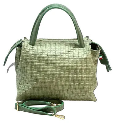 Produktbild von Florence Damen Handtasche Tasche hellgrün Leder Größe 30x16x23 D2OTF856L2