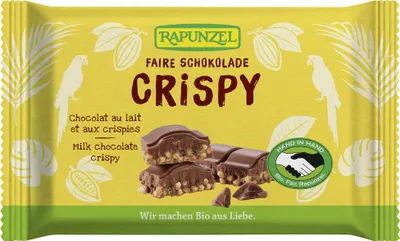 Produktbild von Rapunzel Vollmilch Schokolade Crispy 100g