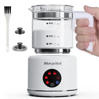 Image de Morpilot, mousseur à lait électrique, 6 en 1, pour mousser le lait chaud