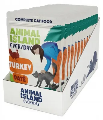 Zdjęcie produktu dla Mokra karma dla kota ANIMAL ISLAND pasztet Indyk 12x100g