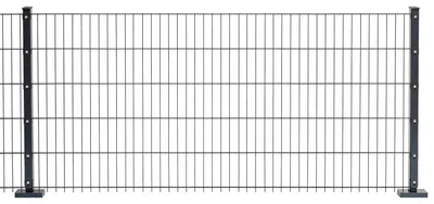 Produktbild von Doppelstabmattenzaun David 6/5/6 mm - Ausführung: anthrazit beschichtet, Höhe: 63 cm, Länge: 251 cm