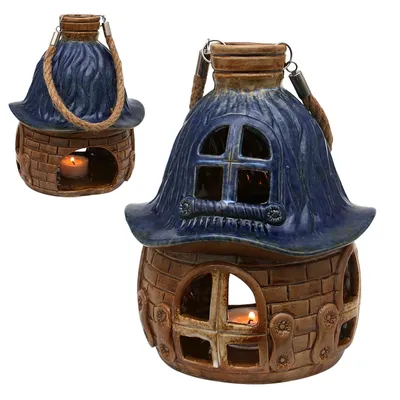 Produktbild von 22 6573A, 22 6573B Porzellan Windlicht Haus SIGRO