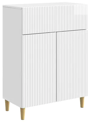 Obrázok produktu pre vidaXL Komoda, lesklá biela, 66 x 34,5 x 90 cm, drevotrieska