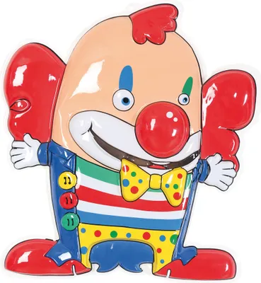 Produktbild von Wand Deko Clown Bunt 57 cm Höhe Karneval Fasching Party Halloween Cosplay