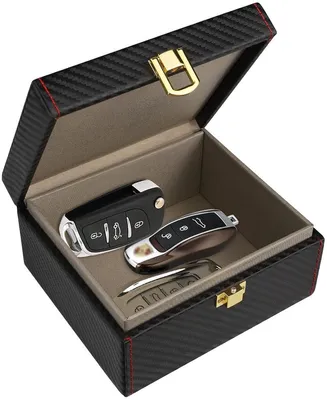 Produktbild von Faraday-Box für Autoschlüssel – RFID-Diebstahlsicherung für Autoschlüssel – RFID-Schutzhülle für Autoschlüssel – 11,5 cm × 9 cm × 6 cm