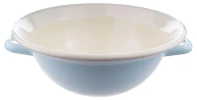 Emaille-Schüssel 22 cm, türkis, 2 Liter, mit Henkeln