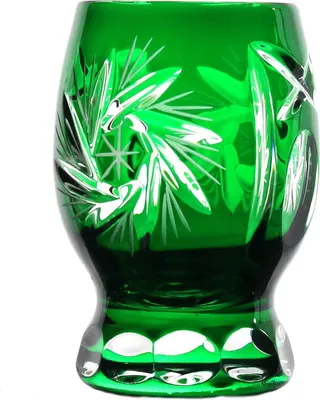 Produktbild von Wodkaglas Schleuderstern 45 ml, grün