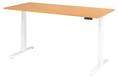 Imagen del producto de Escritorio Hammerbacher, 180x80 cm, color blanco/nogal