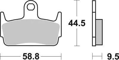 Imagen del producto de Juego de pastillas de freno traseras SBS 129HF para motocicletas HONDA X8R