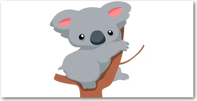 Produktbild von Tulup Glas-Bild -140x70- Wandkunst Dekorative Wand für Küche & Wohnzimmer - Tiere - Koala Baum - Grau