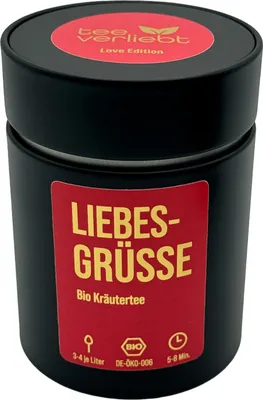 Produktbild von Liebesgrüße Geschenkdose | 40g Kräutertee - Love Edition