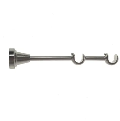 Produktbild von BASIT Gardinenstange selber zusammenstellen Edelstahl look Metall Ø 16mm Einzelteile