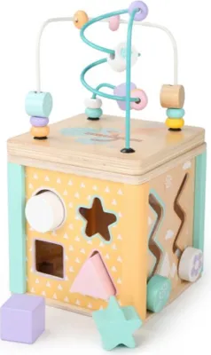 Obrázok produktu pre Drevená edukačná kocka, triedička Ecotoys