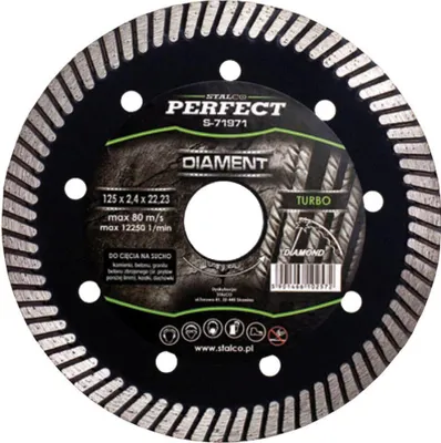 Produktbild von STALCO Turbo Diamanttrennscheibe 115 mm, Perfekt