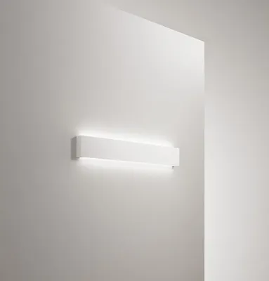 Productafbeelding van Wand - 18W LED-wandlamp, overschilderbaar in matwitte gips, 3000K, 1440lm, kleurbaar diffusor - Perenz - Wit
