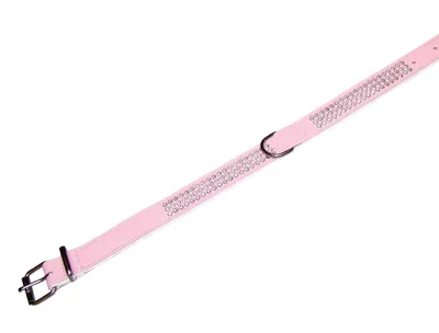 Produktbild von Nobby Crystal, Hund, Standardkragen, Pink, Weiß, Kunstleder, Einfarbig, M