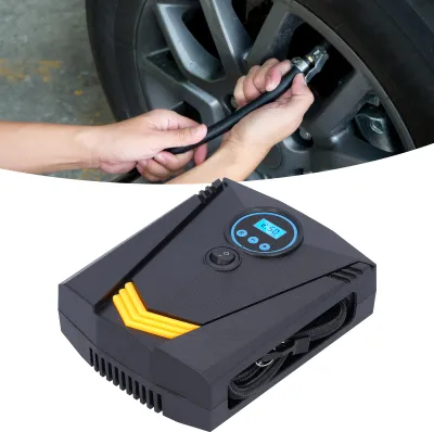 Obrázek produktu pro 120 W hustilka pneumatik, digitální displej s LED osvětlením, přenosná, automatická, pro auto, kolo, motocykl, 12 V