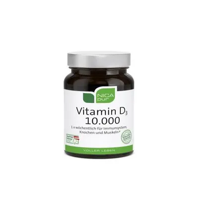 Productafbeelding van Nicapur Vitamine D3, 10.000 IE, 60 capsules
