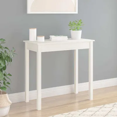 Produktbild von Möbel Konsolentisch Weiß 80x40x75 cm Massivholz Kiefer - Beistelltische 814245