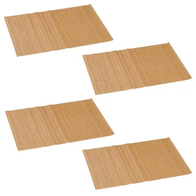 Produktbild von 4er Set Bambus Platzmatten in Braun Tischsets Platzsets Unterlage Platzdecken Tischdecke Tischmatten Tischunterlage