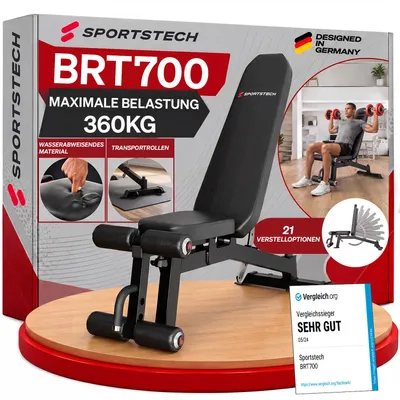 Produktbild von Sportstech BRT700 – Verstellbare 21in1 Hantelbank für vielseitiges Krafttraining, KI-generiertes Bild