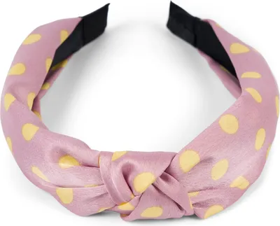 Produktbild von styleBREAKER Damen Haarreif mit Punkten & Knoten | breiter Retro Haarreifen (5 cm) im 50er Jahre Rockabilly Style | flexibler Polka Dot Kopfschmuck für Party & Alltag