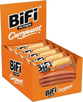 Produktbild von BiFi Original Currywurst 20 x 50g  Salami im Weizenbrötchen Snack