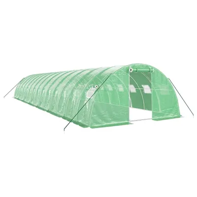 Obrázek produktu pro vidaXL Skleník s ocelovým rámem Zelený 56 m² 14x4x2 m