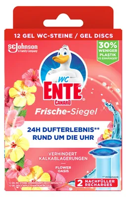 Obrázek produktu pro WC-Ente 312188, WC (záchod), Disky toaletního gelu, Gel, Čerpadlo, Květina, Modrá, Červená, Bílá