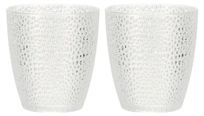 Plastik-Getränkegläser 2er-Set, 200 ml, transparent, unzerbrechlich, stapelbar