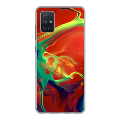 Produktbild von MuchoWow® Handyhülle Schutzhülle Hülle für Samsung Galaxy A71 Kunst - Tinte - Farben - Psychedelisch Silikon Softcase Handy Hülle - Kartenbesitzer