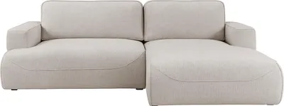 Produktbild von MEBLINI Schlafcouch mit Bettkasten - Ecksofa mit Schlaffunktion - Sofa mit Relaxfunktion und Kissen - Couch L-Form - Eckcouch - LUMIERE - 271x195x96cm - Rechts - Grau Samt
