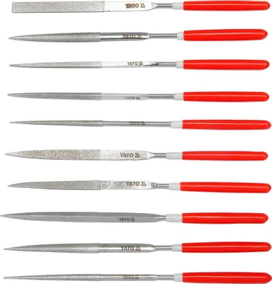 Image de YATO YT-6144 - Set de limes aiguille diamantées 10pcs 3x140x50mm