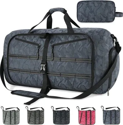 Produktbild von Famanu Reisetasche 80 Liter - Schwarz, mit Schuhfach und Kosmetiktasche