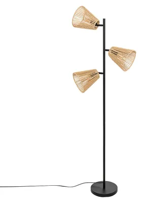 Zdjęcie produktu dla Lampa stojąca boho GIADA, 3 obrotowe klosze, 150 cm