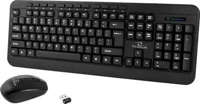 Image de TITANUM TK109 Wireless-Set - USB-Tastatur + Maus Schwarz