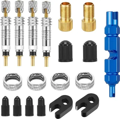 Produktbild von 19 Stück Französisches Ventil Adapter Fahrradventil Reifenreparatur