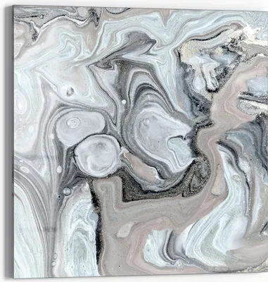 Produktbild von DEQORI Glasbild Echtglas 30x30 cm 'Organische Eleganz' Wandbild Bild modern Deko