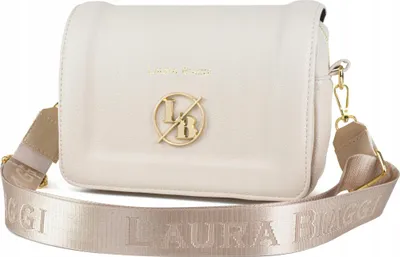 Produktbild von Laura Biaggi Beige Schultertasche Mit Logoriemen