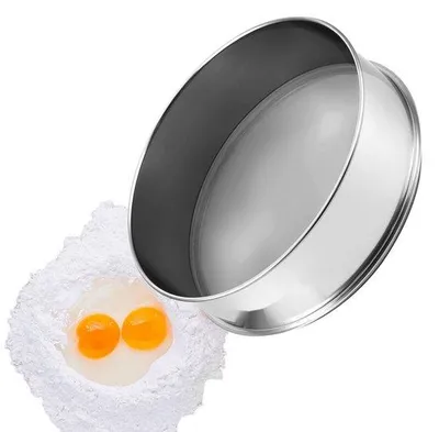 Obrázek produktu pro Nerezové síto na mouku Jemné kuchyňské síto se 40 oky Vysoce kvalitní nerezové síto na mouku Příslušenství na pečení do každé kuchyně