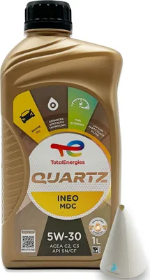 Produktbild von Total Quartz Ineo MDC | 5W-30 | 1 L | MB 229.52 | GM Dexos2 | Opel | Motoröl | mit Trichter