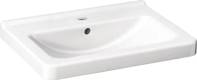 Produktbild von Waschbecken 60cm x 45cm eckig wandhängend weiß