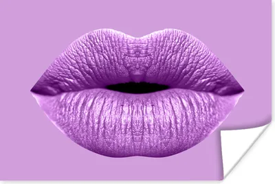 Produktbild von MuchoWow® Poster Lippen - Pastell - Lila 180x120 cm - Fotoplakat