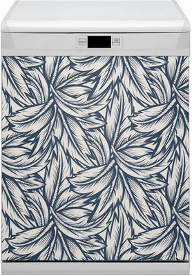 Produktbild von Magnete  Dekorative Magnet Folie für Geschirrspüler 60x80 cm Küche  - Blätter gezeichnet