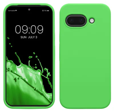 Produktbild von kwmobile Handyhülle für Google Pixel 9a Hülle, für Pixel 9a Case - Hülle Silikon - kabelloses Laden - Limettengrün