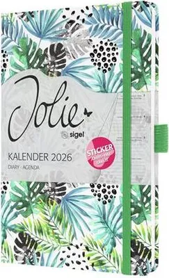 Obrázek produktu pro sigel J6355 sigel Knižní kalendář Jolie Beauty 2026 "Green Jungle Fever"