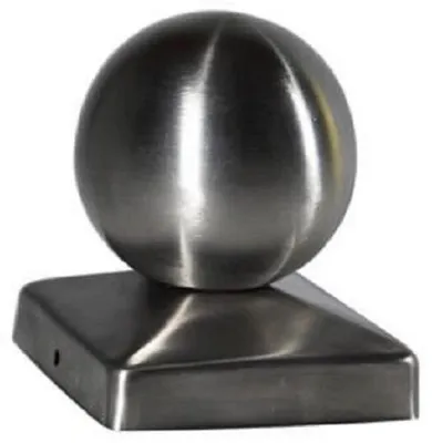 Produktbild von Powertec Garden Edelstahl Pfostenkappe Balloptik 71x71mm 2er Set