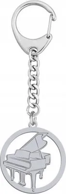 Image de Porte-clés Piano Argent 925 Cadeau Gadget Gravure E
